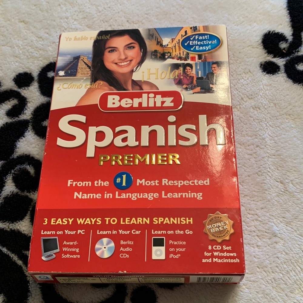On box never used Spanish learning course.